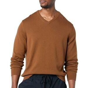 Goodthreads Men's Lightweight Merino Wool V-Neck Sweater.  Golden Yellow  XL